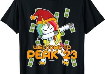 Peak 2023 Swagazon Associate Dabbing Unicorn Peak 23 T-Shirt
