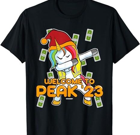 Peak 2023 swagazon associate dabbing unicorn peak 23 t-shirt