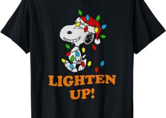 Peanuts Snoopy Christmas Lighten Up Short Sleeve T-Shirt