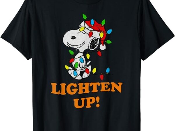 Peanuts snoopy christmas lighten up short sleeve t-shirt