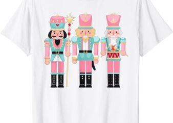 Pink Nutcracker Squad Xmas Pink Christmas Pajamas Women Kids T-Shirt