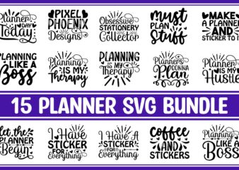 Planner SVG Bundle t shirt illustration