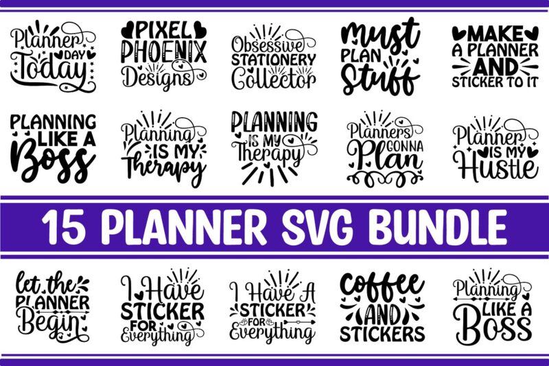 Planner SVG Bundle