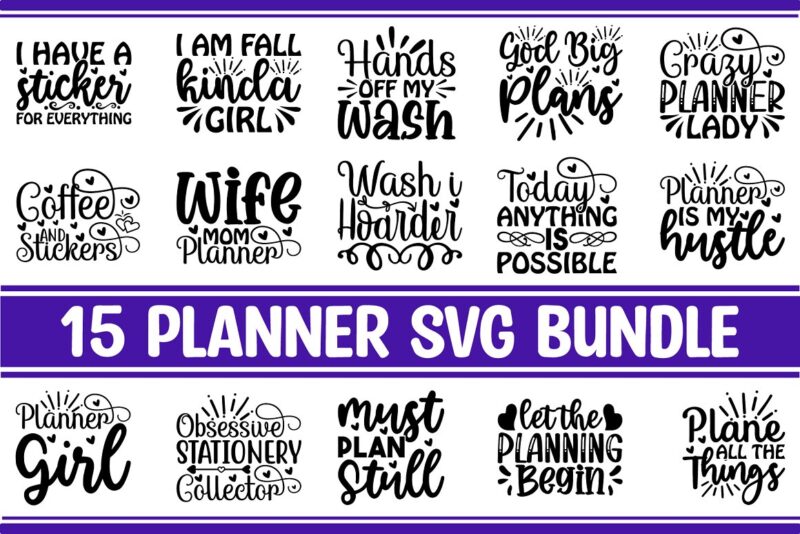 Planner SVG Bundle