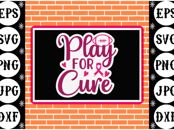 Play for cure sticker t shirt illustration Play for cure sticker t shirt illustration
