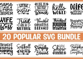 Popular SVG Bundle t shirt illustration