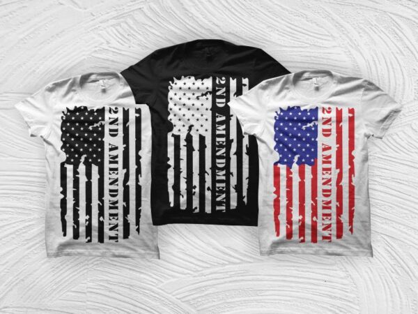 2nd amendment flag t shirt design template