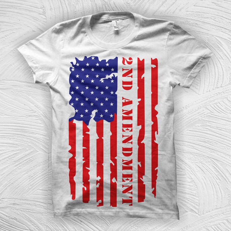 2nd amendment flag t shirt design template