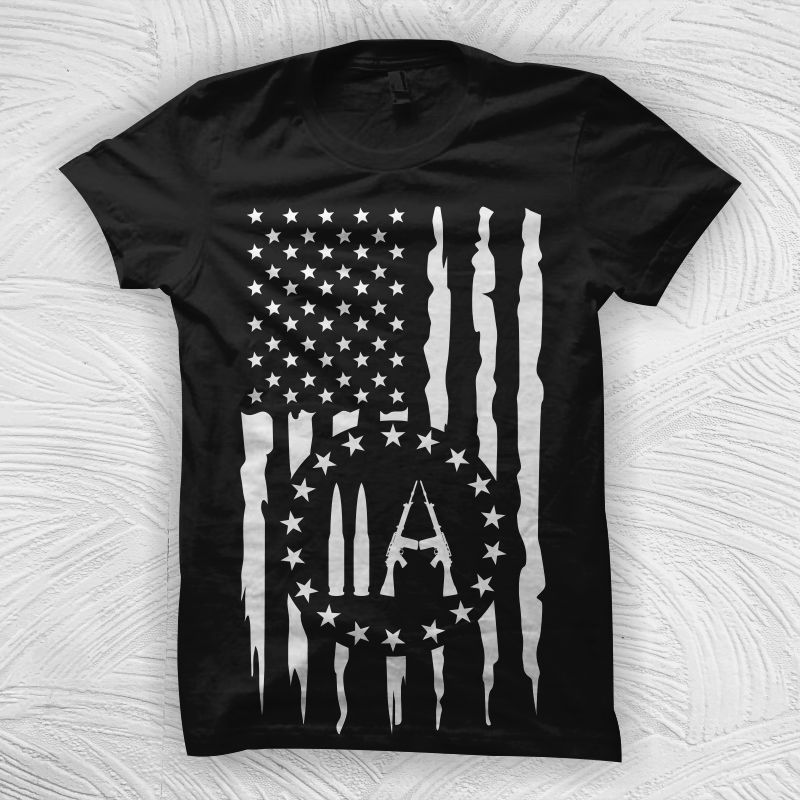 American 2nd amendment flag t-shirt design download
