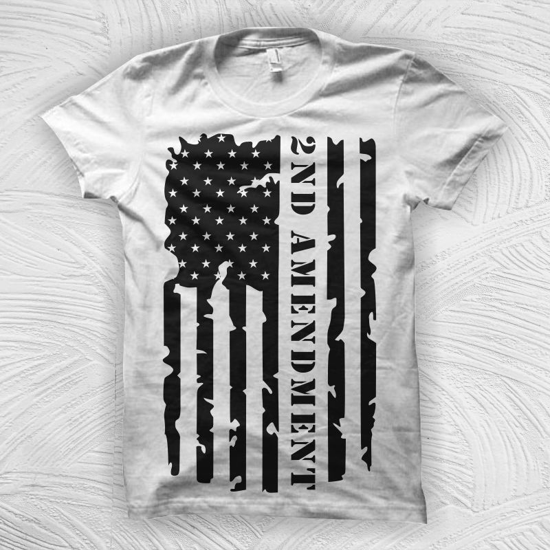 2nd amendment flag t shirt design template
