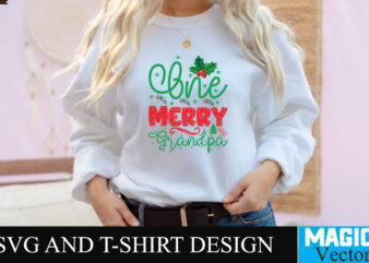 one merry grandpa SVG Cut File t shirt design online