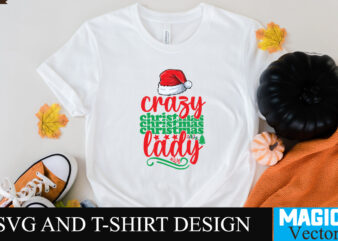 Crazy christmas lady t shirt vector file