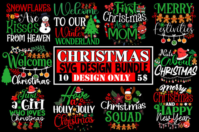 Christmas T-shirt Design BUndle