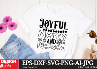 Joyful Merry And Blessed T-shirt Design