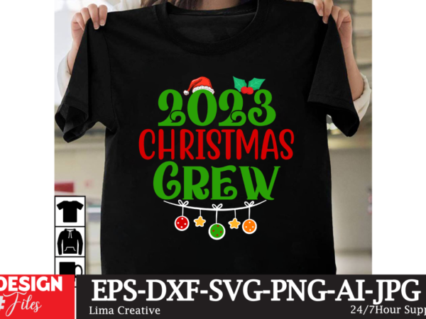 2023 christmas crew t-shirt design christmas t-shirt design