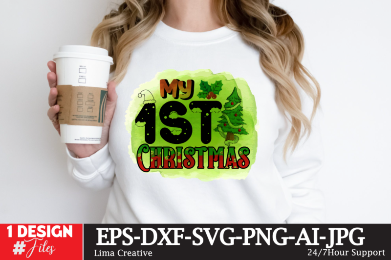 My 1st Christmas Sublimation PNG,Christmas Sublimation Design