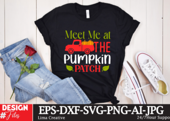 Meet Me At The Pumpkin Patch T-shirt Design ,Thanksgiving T-shirt Design