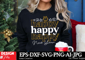 Happy New Year SVG Cut File ,New Year Sublimation, Happy New Year SVG Design,New Year Sublimation PNG