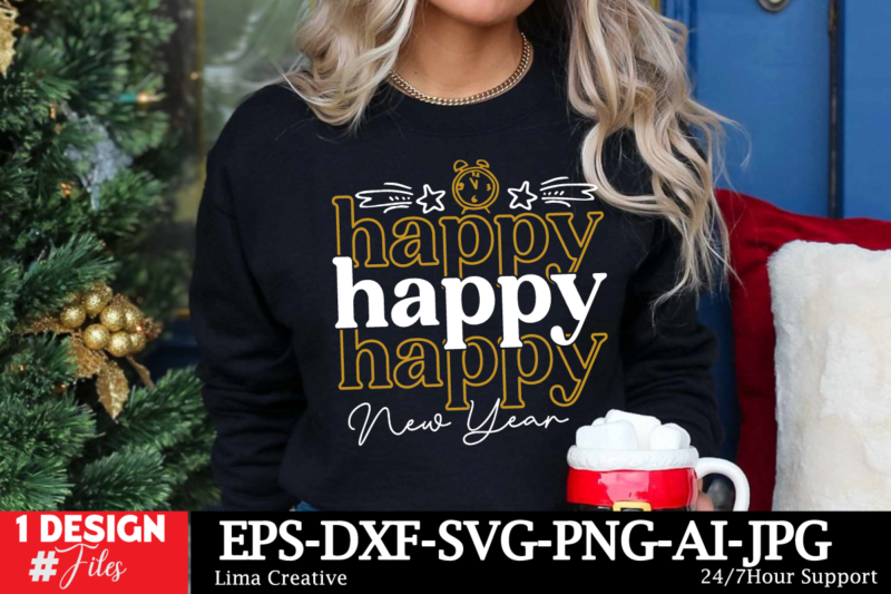 New Year SVG Bundle ,SVG Cut File ,New Year Sublimation, Happy New Year SVG Design,New Year Sublimation PNG