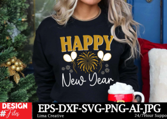 Happy New Year SVG Cut File ,New Year Sublimation, Happy New Year SVG Design,New Year Sublimation PNG