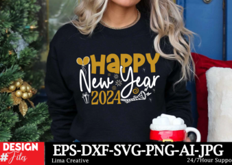 Happy New Year 2024 SVG Cut File ,New Year Sublimation, Happy New Year SVG Design,New Year Sublimation PNG