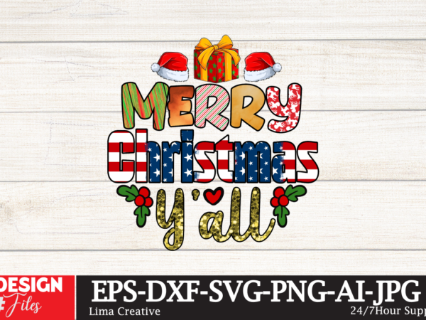 Merry christmas yall sublimation png ,christmas sublimation design
