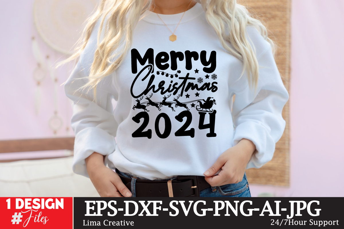 Merry Christmas 2024 Tshirt Design ,Christmas SVG DEsign,Christmas SVG