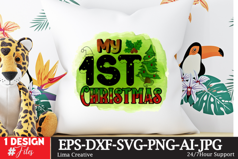 My 1st Christmas Sublimation PNG,Christmas Sublimation Design