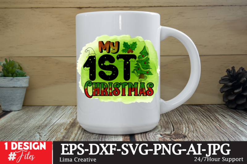 My 1st Christmas Sublimation PNG,Christmas Sublimation Design