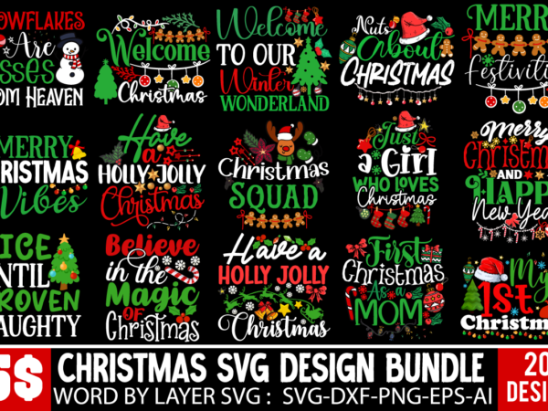 Christmas t-shirt design bundle