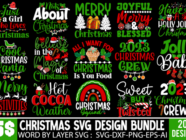 Christmas t-shirt design bundle, christmas vector t-shirt design