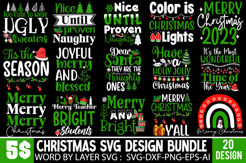 t-shirt vector Christmas Mega SVG Bundle, Christmas t-shirt Design Mega Bundle