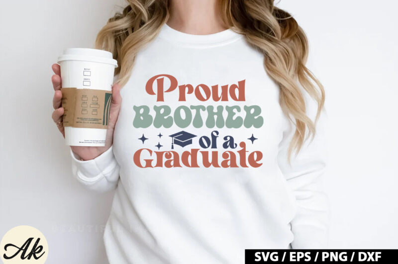 Proud brother of a graduate Retro SVG