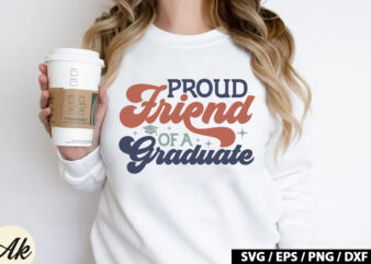 Proud friend of a graduate Retro SVG