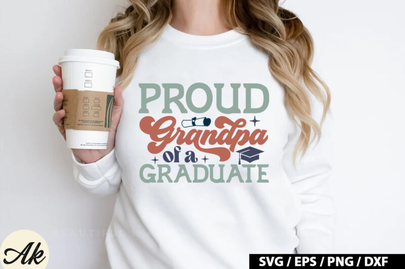 Proud grandpa of a graduate Retro SVG