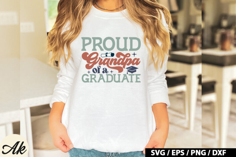 Proud grandpa of a graduate Retro SVG