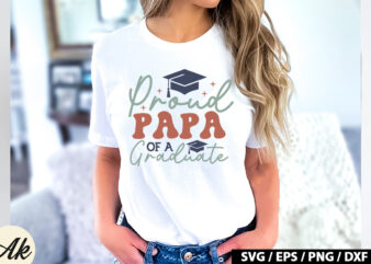 Proud papa of a graduate Retro SVG t shirt illustration