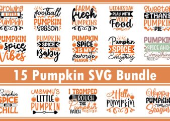 Pumpkin SVG Bundle t shirt illustration