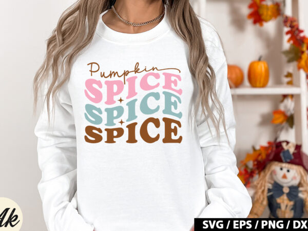 Pumpkin spice retro svg t shirt illustration