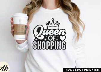 Queen of shopping Retro SVG t shirt illustration