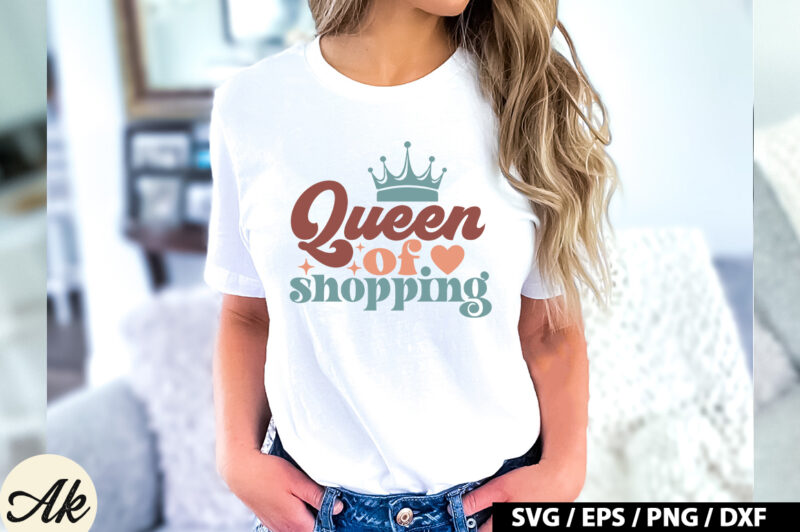 Queen of shopping Retro SVG