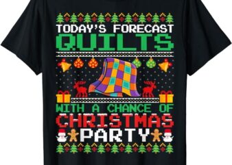 Quilts Christmas Party Quilts Quilting Christmas Ugly Style T-Shirt