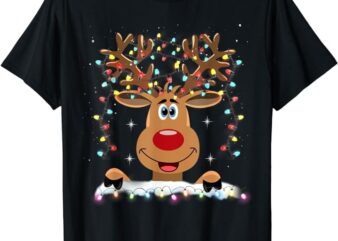 RUDOLPH Red Nose Reindeer T-Shirt Santa Christmas T-Shirt 1
