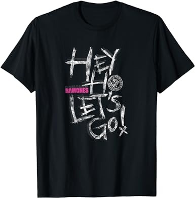 Ramones hey ho let’s go rock music band t-shirt