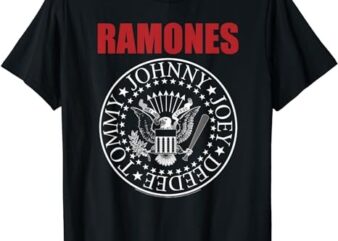 Ramones Red Text Seal Rock Music Band T-Shirt PNG File