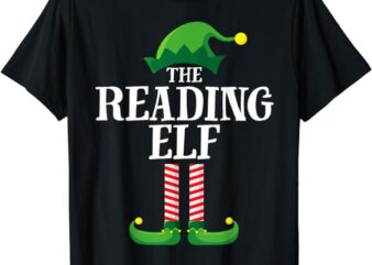 Reading Elf Matching Family Group Christmas Party T-Shirt