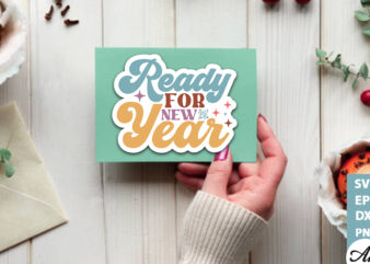 Ready for new year Stickers Design