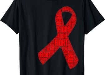 Red Ribbon Fight HIV AIDS Awareness T-Shirt