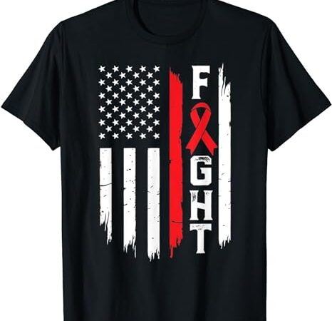 Red ribbon world hivaids day awareness act up fight aids t-shirt