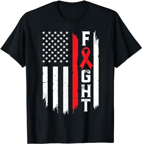 Red Ribbon World HIVAIDS Day Awareness Act Up Fight Aids T-Shirt